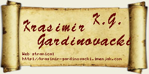 Krasimir Gardinovački vizit kartica